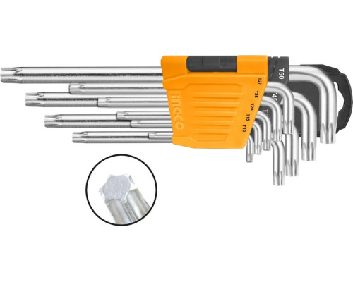 Набор шестигранников INGCO TORX Т10-Т50 мм Extra Long INDUSTRIAL HHK13092