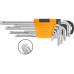 Набор шестигранников INGCO TORX Т10-Т50 мм Extra Long INDUSTRIAL HHK13092