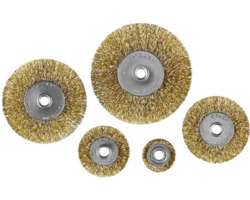 Набор щеток дисковых (5 шт; 0.3 мм витая стальная латунированная) для дрели ЗУБР 3521-H5_z02