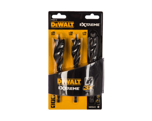 Набор сверл по дереву Extreme Impact (16-25 мм; 152 мм; 3 шт.) DEWALT DT90237-QZ