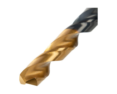 Набор сверл по металлу Golden Tip 1-10 мм, HSS-Tin, 10 шт Denzel 72316