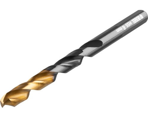 Набор сверл по металлу Golden Tip 2, 3, 4, 5, 6, 8 мм, HSS-Tin, 6 шт Denzel 72300