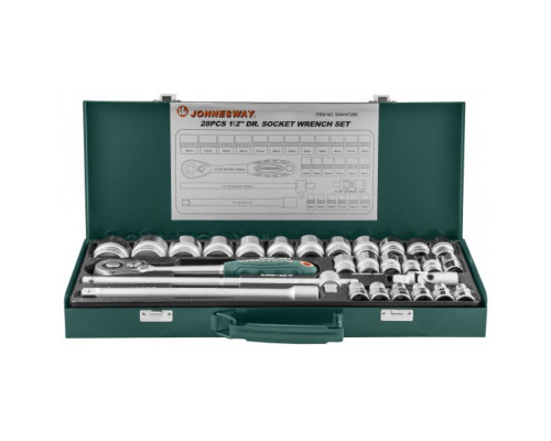 Набор торцевых головок 1/2"DR 8-34 мм Jonnesway S04H4728S Набор торцевых головок 1/2"DR 8-34 мм Jonnesway S04H4728S