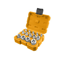 Набор торцевых головок INDUSTRIAL (14 шт; E-профиль) INGCO HKTETS0114