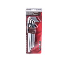 Набор торцевых шестигранных удлиненных дюймовых ключей Thorvik HKIL10S H1/16 -H3/8 , 10 предметов 53099