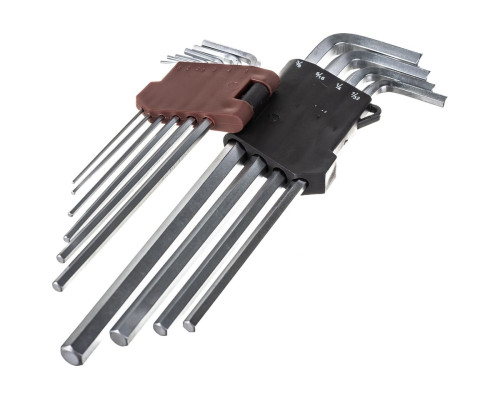 Набор торцевых шестигранных удлиненных дюймовых ключей Thorvik HKIL10S H1/16 -H3/8 , 10 предметов 53099