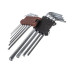 Набор торцевых шестигранных удлиненных дюймовых ключей Thorvik HKIL10S H1/16 -H3/8 , 10 предметов 53099