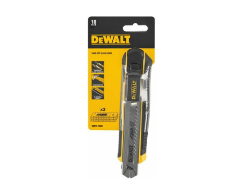 Нож с сегментированным лезвием DEWALT 18мм, кассетный DWHT0-10249