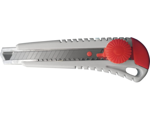 Нож со сменным лезвием Монтажник 1+2 лезв, 18мм, ABS пластик, винтовой фиксатор 600503