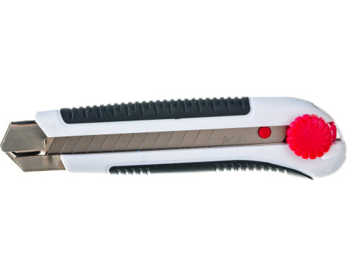 Нож со сменным лезвием Монтажник 25мм, обрезиненный, ABS+TPR 600508