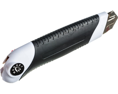 Нож со сменным лезвием Монтажник 25мм, обрезиненный, ABS+TPR 600508