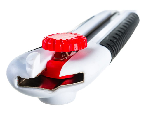 Нож со сменным лезвием Монтажник 25мм, обрезиненный, ABS+TPR 600508