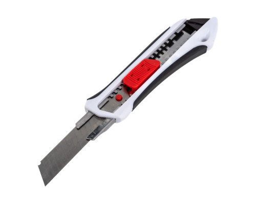 Нож со сменными лезвиями Монтажник обрезиненный, 18мм 600504
