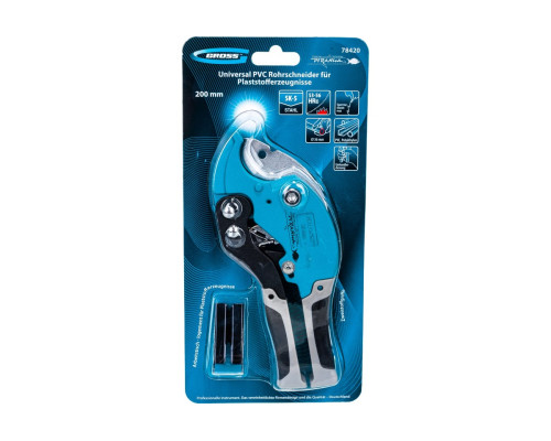 Ножницы для резки изд. из ПВХ, D - до 36 мм, 2-х комп. рук-ки, рабочий стол для плоских изд. GROSS 78420