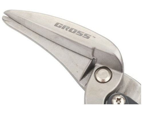 Ножницы по металлу 270 мм, прямой и правый проходной рез, сталь СrMo, двухкомпонентные рукоятки GROSS PIRANHA 78333