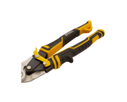 Ножницы по металлу Denzel 315мм, прямой проходной рез, сталь-CrMo, трехкомп.рук-ки 78373