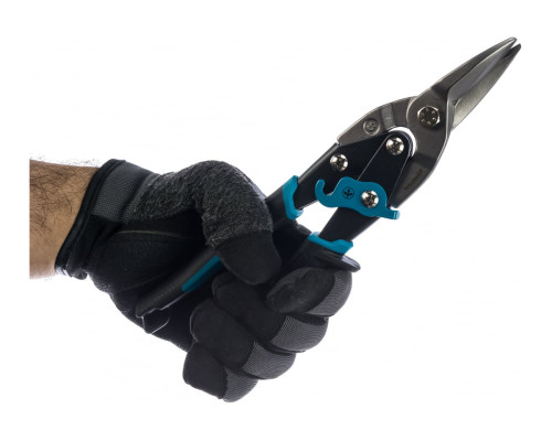 Ножницы по металлу GROSS PIRANHA 250 мм, прямой рез, сталь-CrMo, двухкомпонентные рукоятки 78325