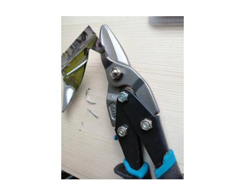 Ножницы по металлу GROSS PIRANHA 250 мм, прямой рез, сталь-CrMo, двухкомпонентные рукоятки 78325