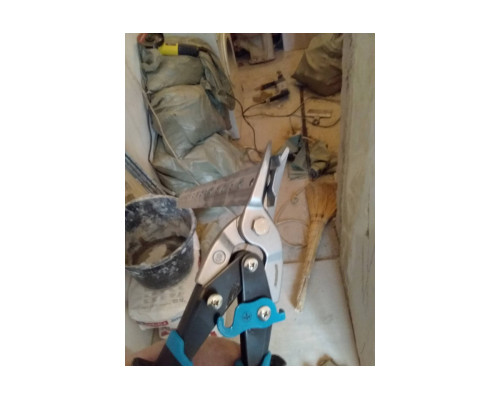 Ножницы по металлу GROSS PIRANHA 250 мм, прямой рез, сталь-CrMo, двухкомпонентные рукоятки 78325