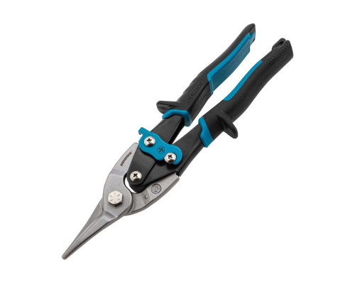 Ножницы по металлу GROSS PIRANHA 250 мм, прямой рез, сталь-CrMo, двухкомпонентные рукоятки 78325