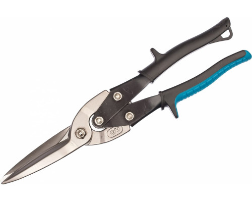 Ножницы по металлу GROSS PIRANHA 270 мм, прямой проходной рез, сталь - СrMo, двухкомп. рук-к 78329