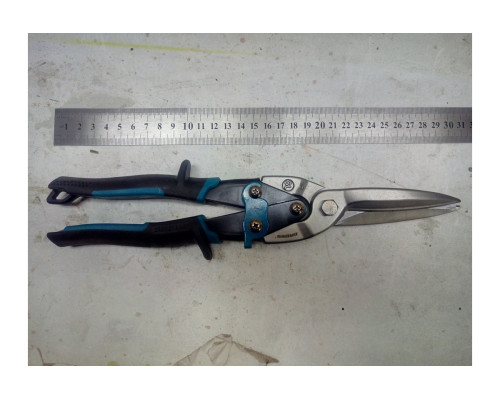 Ножницы по металлу GROSS PIRANHA 270 мм, прямой проходной рез, сталь - СrMo, двухкомп. рук-к 78329