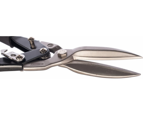 Ножницы по металлу GROSS PIRANHA 270 мм, прямой проходной рез, сталь - СrMo, двухкомп. рук-к 78329