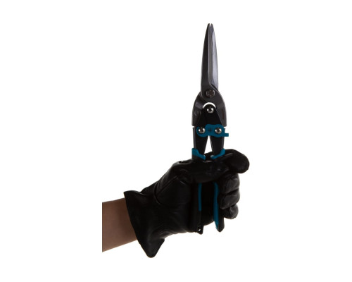 Ножницы по металлу GROSS PIRANHA 270 мм, прямой проходной рез, сталь - СrMo, двухкомп. рук-к 78329