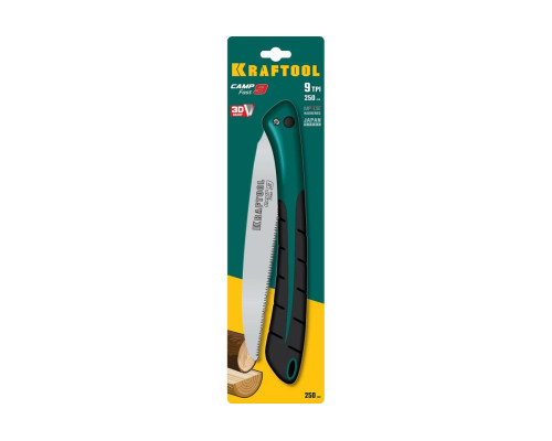 Ножовка для быстрого реза сырой древесины KRAFTOOL CAMP Fast 9 250 мм 15218