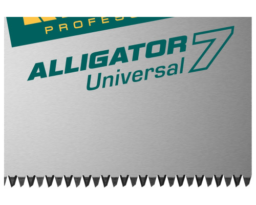 Ножовка KRAFTOOL Alligator Universal 7 универсальная, 400 мм, 7 TPI, 3D зуб, 15004-40_z01