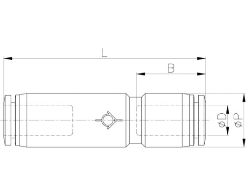 Обратный клапан 10 мм CDC Pneumatics CVPU 10