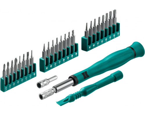 Отвертка для точных работ KRAFTOOL Precision-28 со сменными битами, 28 предметов 25677