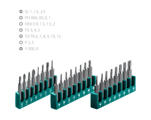 Отвертка для точных работ KRAFTOOL Precision-28 со сменными битами, 28 предметов 25677