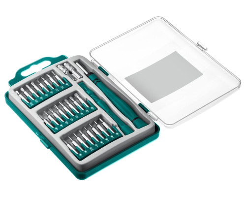 Отвертка для точных работ KRAFTOOL Precision-28 со сменными битами, 28 предметов 25677