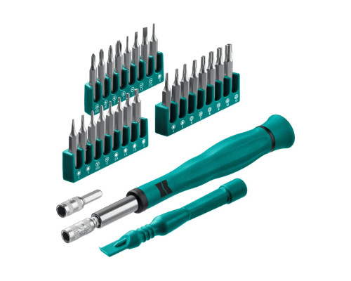 Отвертка для точных работ KRAFTOOL Precision-28 со сменными битами, 28 предметов 25677