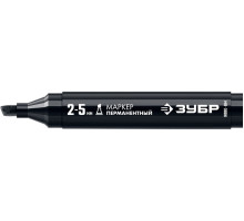 Перманентный маркер ЗУБР МП-300К черный, 2-5 мм клиновидный 06323-2