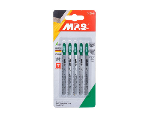 Пилки T101B (100х75х2.5 мм; 5 шт.) по древесине, ДСП, пластмассе MPS 3101