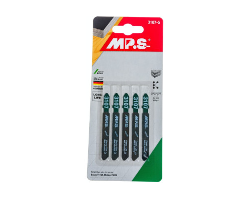 Пилки T119A (75х55х1.2 мм; 5 шт.) по древесине, фанере, ДСП, изоляционным материалам, пластмассе MPS 3107