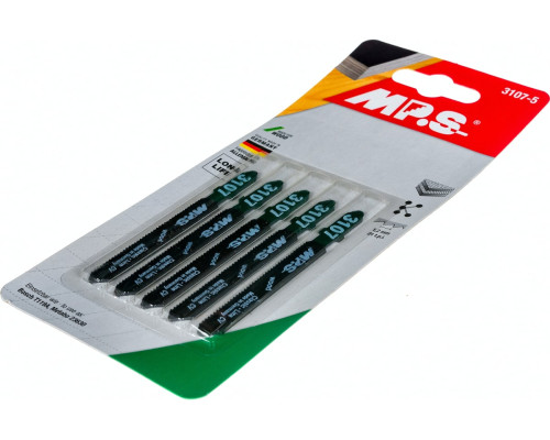 Пилки T119A (75х55х1.2 мм; 5 шт.) по древесине, фанере, ДСП, изоляционным материалам, пластмассе MPS 3107