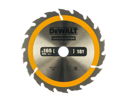 Пильный диск CONSTRUCT 165х20 мм DEWALT DT1933