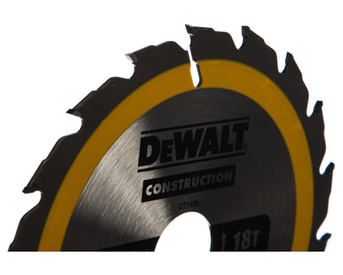Пильный диск CONSTRUCT 165х30 мм, 18Т, ATB +20град DEWALT DT1936