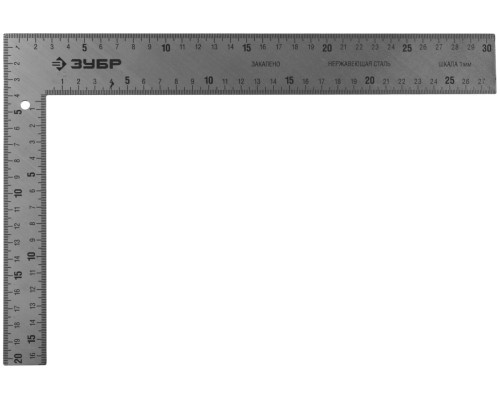 Плотницкий цельнометаллический угольник 300х200 мм ЗУБР ЭКСПЕРТ 3434-30