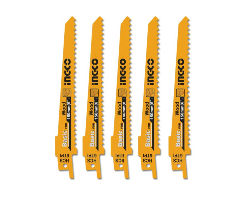 Полотна по дереву для сабельной пилы 150 мм, 5 шт INGCO RSB611D