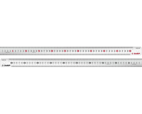 Про-50 Усиленная нержавеющая линейка 0,50 м ЗУБР 34280-050