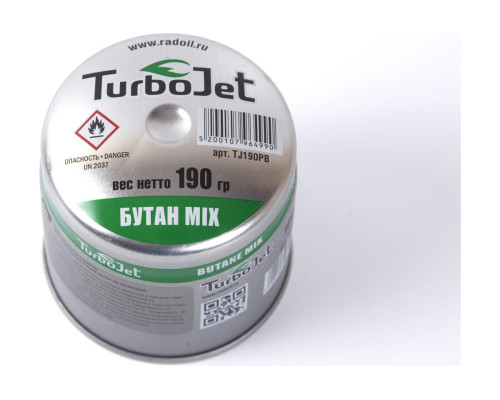 Прокалываемый баллон со смесью газа для паяльной лампы Turbojet Бутан TJ190PB