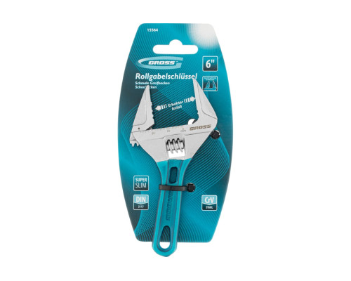 Разводной ключ 120мм, CrV, укороченная ручка GROSS 15564