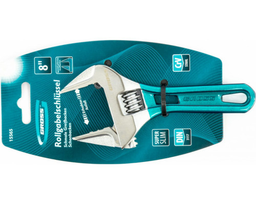 Разводной ключ 140мм, CrV, укороченная ручка GROSS 15565