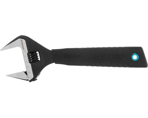 Разводной ключ, 250мм, CrV, тонкие губки, защитные насадки GROSS 15569