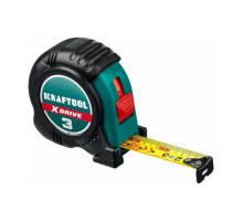 Рулетка KRAFTOOL X-Drive 3м/19мм с ударостойким обрезиненным корпусом 34122-03-19_z02