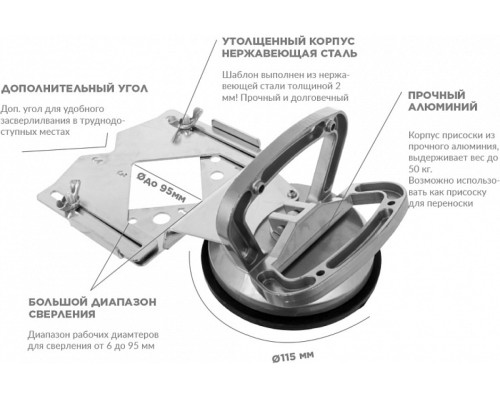 Шаблон для сверления KRISTAL 33388